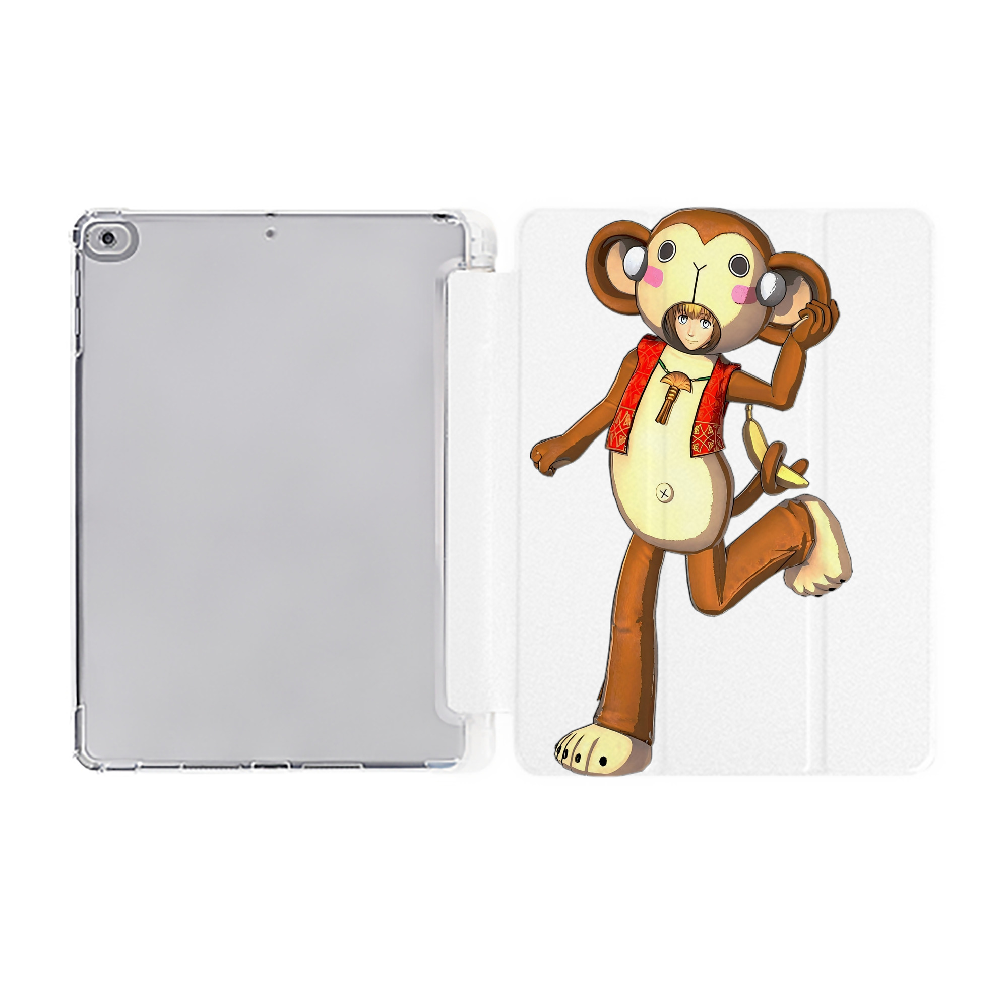 （画像用） 進撃の巨人 アルミン·アルレルト Attack on Titan Armin Arlert IPad ケース ペン収納付き 三つ折りスタンド PUレザー×シリコン 対応機種9.5/10.5/10.9インチ